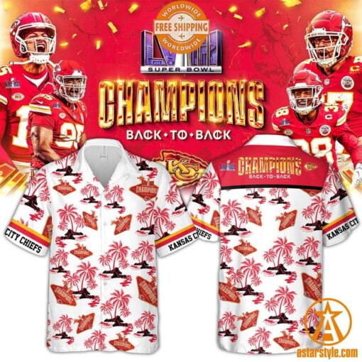 Super Bowl LVIII Champions Kansas City Chiefs Hawaiian Shirt