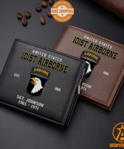 101st Airborne United States personalized Leather Wallet