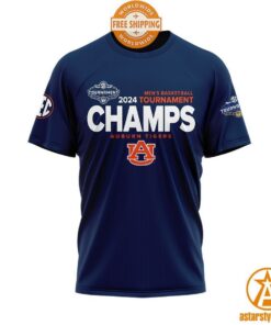 Auburn Tigers 2024 SEC Basketball Tournament Champs Shirt