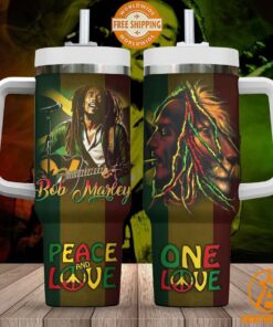 Bob Marley Peace And Love Tumbler