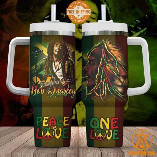 Bob Marley Peace And Love Tumbler