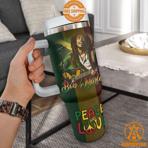 Bob Marley Peace And Love Tumbler