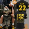 Caitlin Clark Iowa Hawkeye 3 Peat Basketball Champions Shirt Elegant picture.