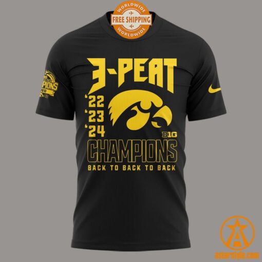 Caitlin Clark Iowa Hawkeye 3 Peat Basketball Champions Shirt