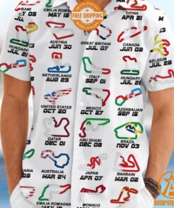 Calendar Formula Race Cars 2024 Hawaiian Shirt