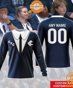 Carlton Blues AFL CUSTOM Long Sleeve Shirt