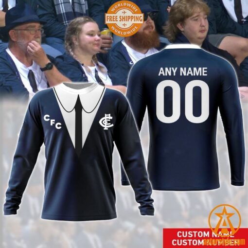 Carlton Blues AFL CUSTOM Long Sleeve Shirt