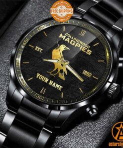 Collingwood Magpies CUSTOM Stainless Steel Watch