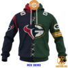 CUSTOMIZED Mix 2 NFL Teams Jersey Hoodie Stand easy bro