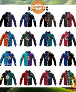 CUSTOMIZED Mix 2 NFL Teams Jersey Hoodie