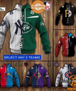 Customized Mix MLB x NFL Jersey Design Hoodie