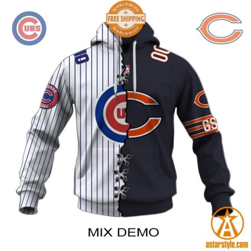 Customized Mix MLB x NFL Jersey Design Hoodie