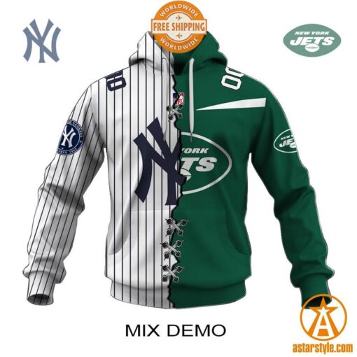 Customized Mix MLB x NFL Jersey Design Hoodie