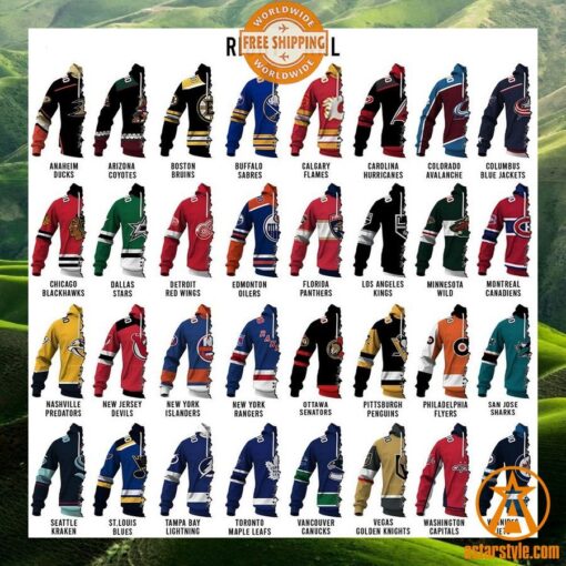 CUSTOMIZED Mix NFL x NHL Hockey Special Design Teams Jersey Hoodie