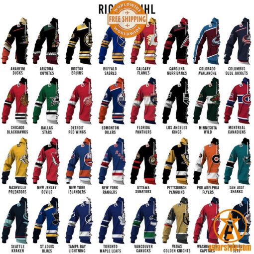 CUSTOMIZED Mix NFL x NHL Hockey Special Design Teams Jersey Hoodie