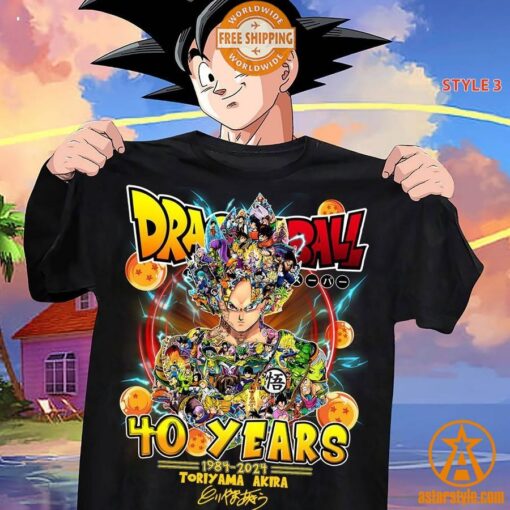 Dragon Ball 40 Years Thank for the Memories Akira Toriyama Shirt