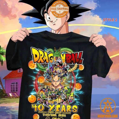 Dragon Ball 40 Years Toriyama Akira Signature Shirt