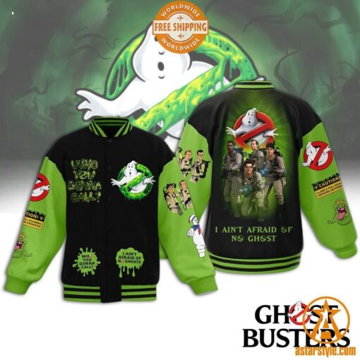 Ghostbusters I Ain’t Afraid Of No Ghost Baseball Jacket