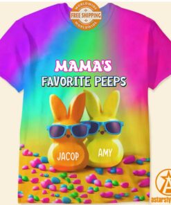 Grandma’s Favorite Peeps Rainbow CUSTOM shirt