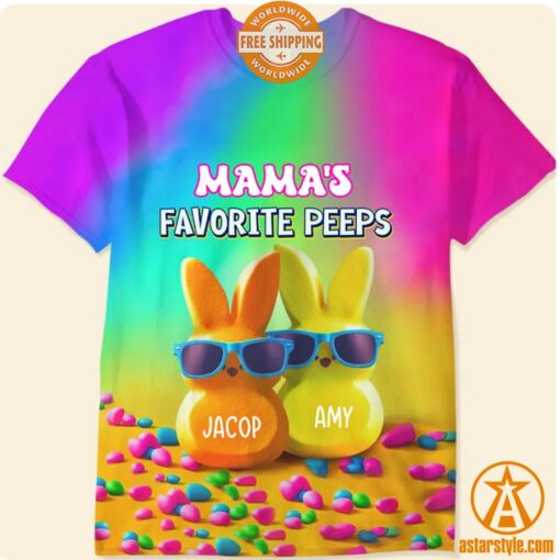 Grandma’s Favorite Peeps Rainbow CUSTOM shirt