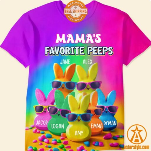 Grandma’s Favorite Peeps Rainbow CUSTOM shirt