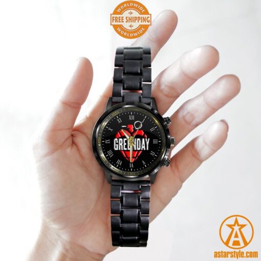 Green Day Stainless Steel Watch