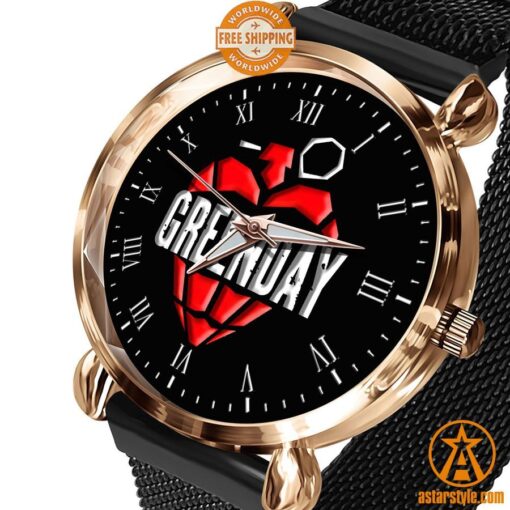 Green Day Stainless Steel Watch