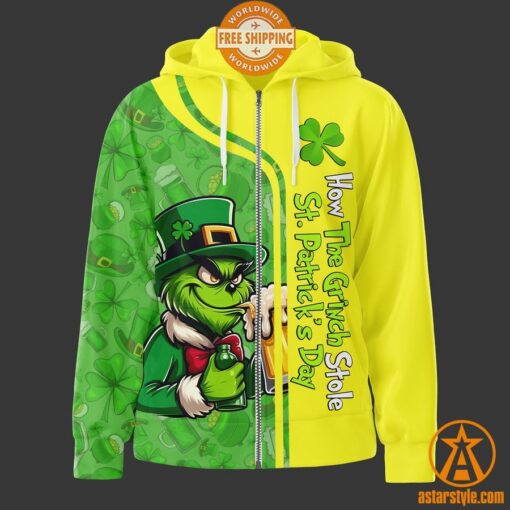 How The Grinch Stole St Patrick’s Day Hoodie