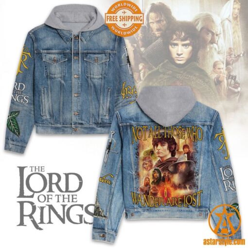 Lord Of The Rings Not All Those Who Wander Are Lost Hooded Denim Jacket