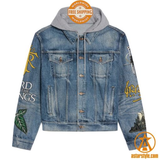 Lord Of The Rings Not All Those Who Wander Are Lost Hooded Denim Jacket