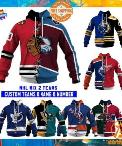 Mix 2 NHL Teams personalized Hoodie