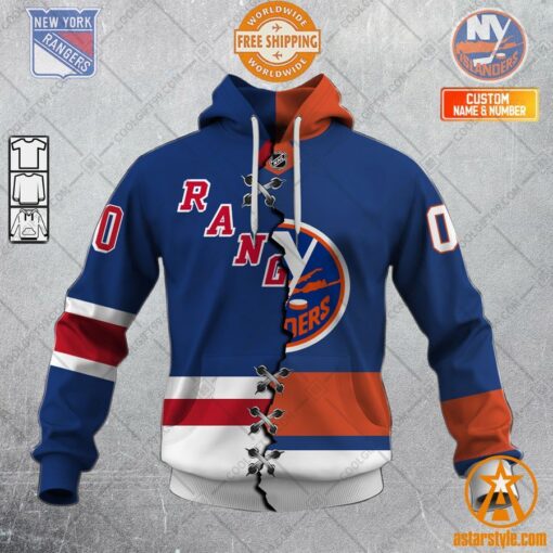 Mix 2 NHL Teams personalized Hoodie