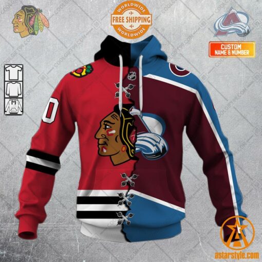 Mix 2 NHL Teams personalized Hoodie