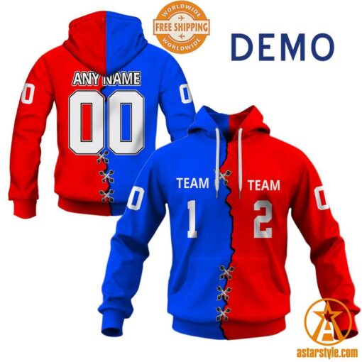 Mix 2 NHL Teams personalized Hoodie