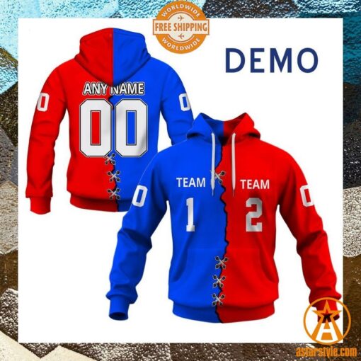 Mix 2 NHL Teams personalized Hoodie