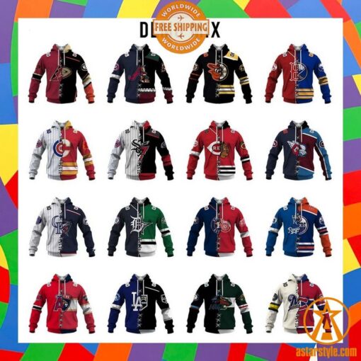 Mix MLB x NHL Team personalized Hoodie