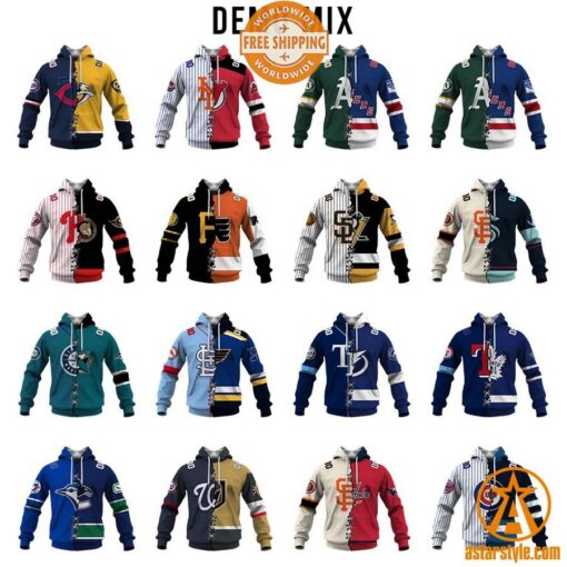 Mix MLB x NHL Team personalized Hoodie