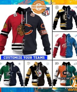 Mix NFL x NHL Team personalized Hoodie