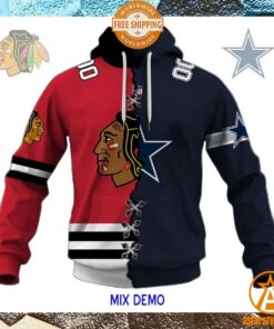 Mix NFL x NHL Team personalized Hoodie