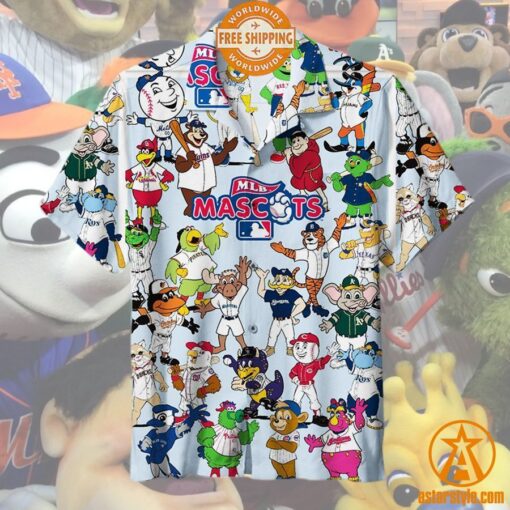 MLB Mascots Hawaiian Shirt