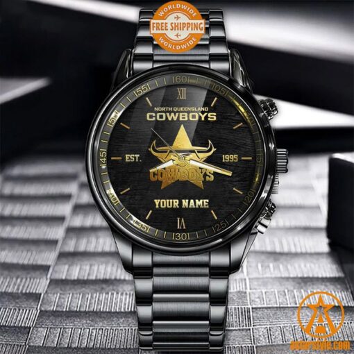 North Queensland Cowboys personalized Stain Stainless Watch