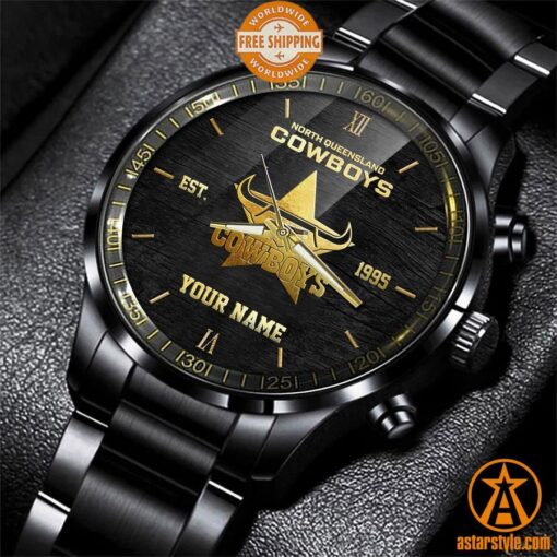 North Queensland Cowboys personalized Stain Stainless Watch