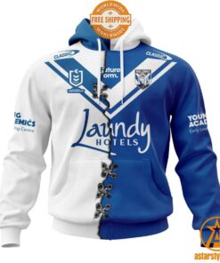 NRL Canterbury-Bankstown Bulldogs Home Mix Away Jersey CUSTOM Hoodie