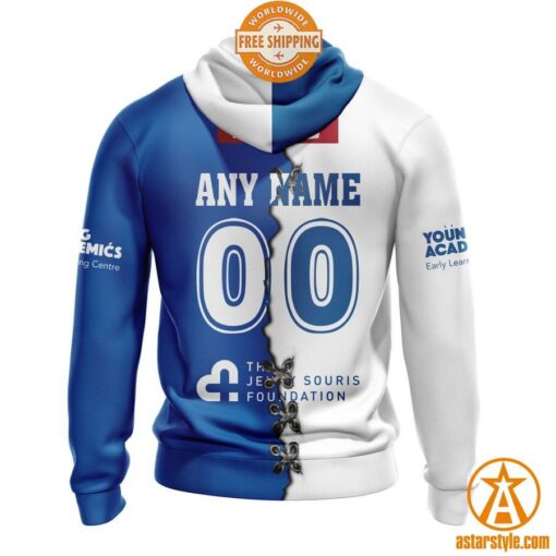 NRL Canterbury-Bankstown Bulldogs Home Mix Away Jersey CUSTOM Hoodie