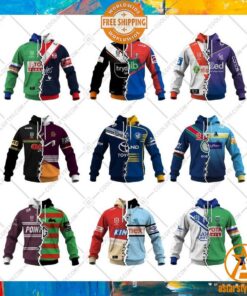 NRL Jersey Mix 2 Teams personalized Hoodie