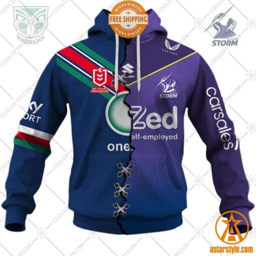 NRL Jersey Mix 2 Teams personalized Hoodie