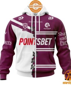 NRL Manly Warringah Sea Eagles Home Mix Away Jersey CUSTOM Hoodie