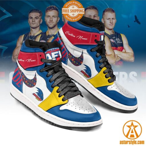 Personalized Adelaide Crows Air Jordan Shoes