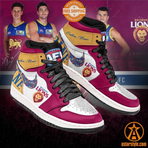 Personalized Brisbane Lions Air Jordan Shoes