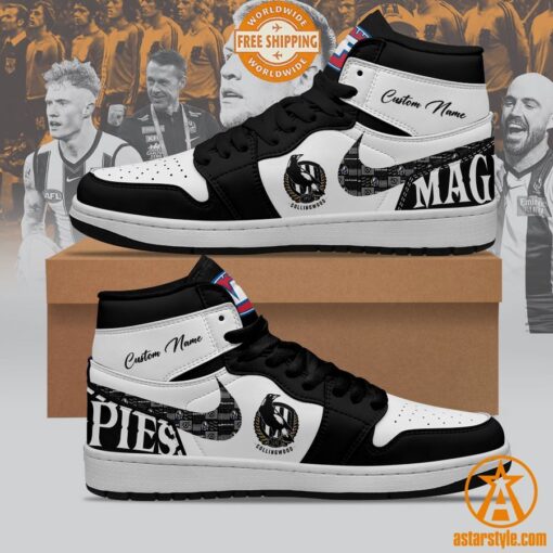 Personalized Collingwood Magpies Air Jordan Shoes